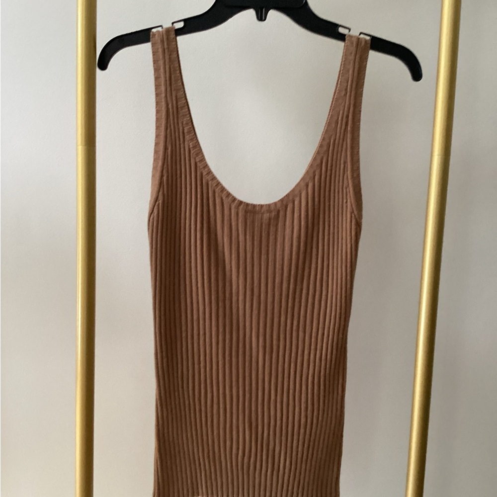 Ribbed Tank - Brown NOT A DRESS !!!